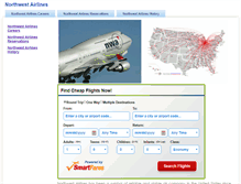 Tablet Screenshot of northwestairlines.us